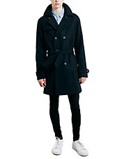 top man the bay wool blend trench coat