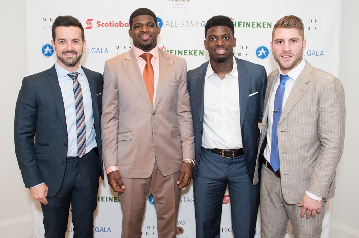 (left to right) James Blackburn, PK Subban, Jordan Subban, Cam Healy