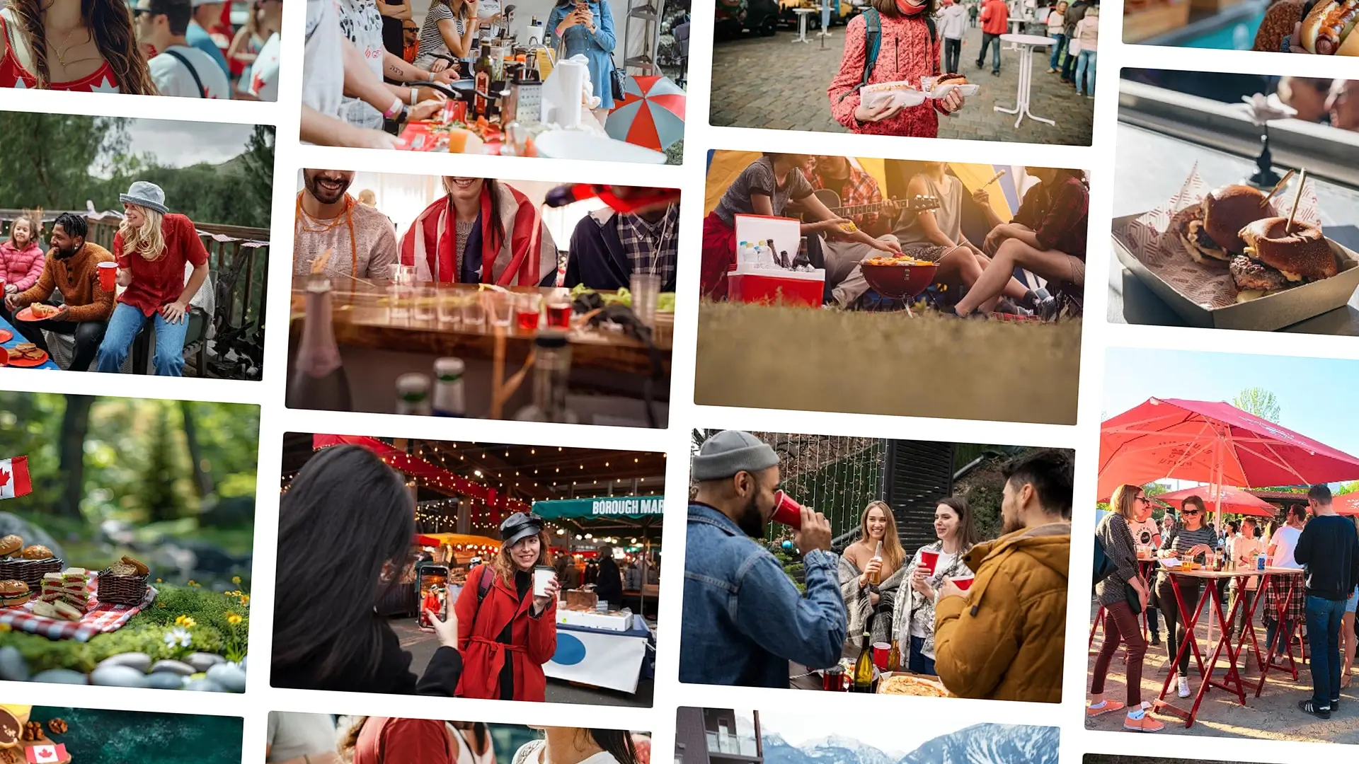 people eat on the street
